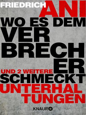 cover image of Wo es dem Verbrecher schmeckt